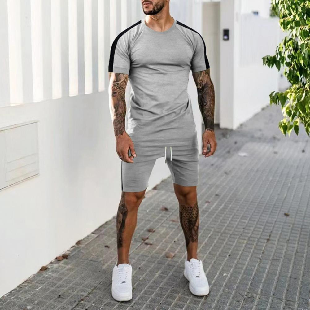 Men Tracksuit 2Pcs/Set Trendy O-Neck Quick Drying  Summer - peterkaczconnect