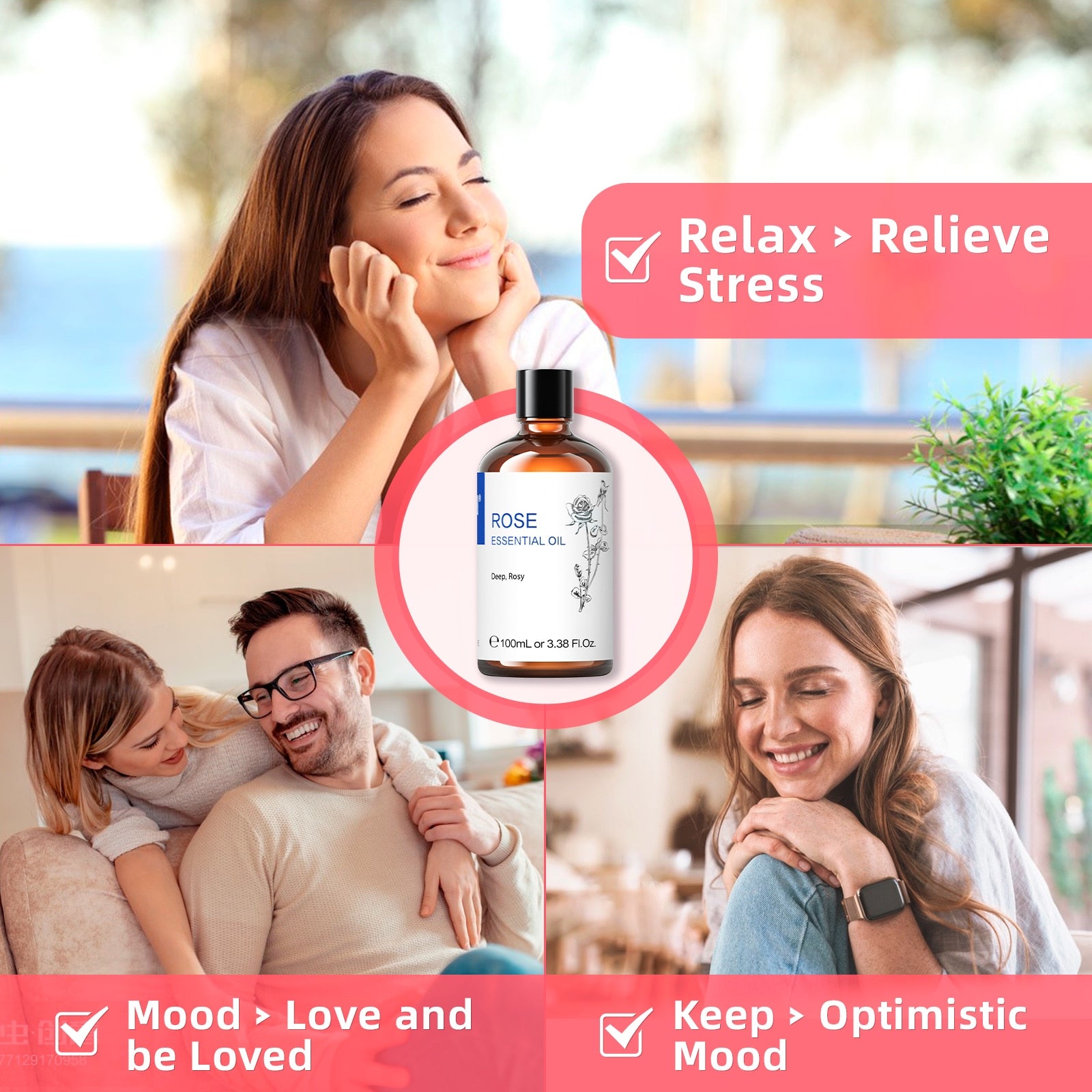 Rose Essential Oils,100% Pure Nature for Aromatherapy - peterkaczconnect