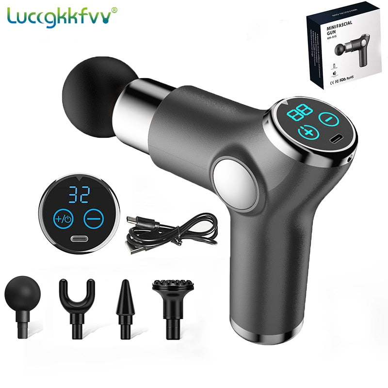 LCD Display Massage Gun Portable Percussion Pistol Massager - peterkaczconnect