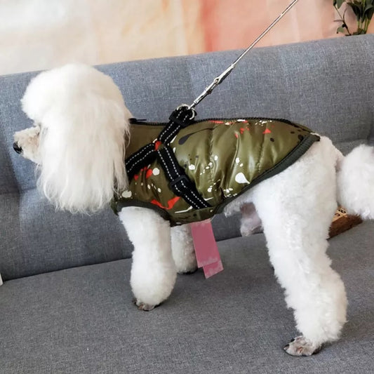 Waterproof Pet Warm Padded Vest Zipper Jacket - peterkaczconnect