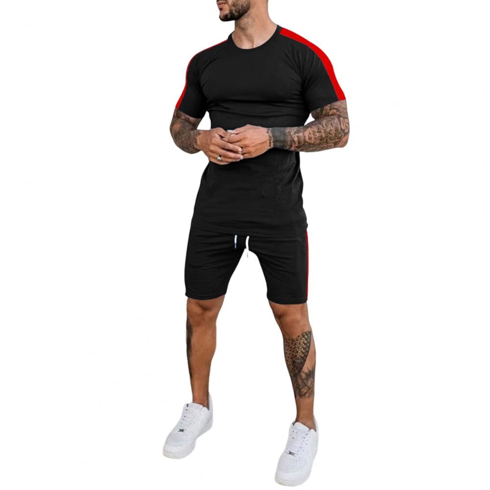 Men Tracksuit 2Pcs/Set Trendy O-Neck Quick Drying  Summer - peterkaczconnect