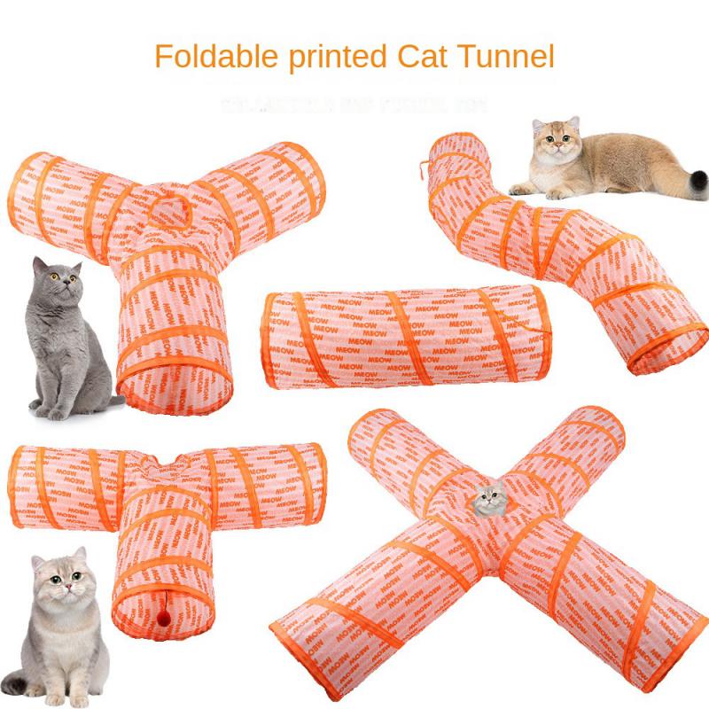 Pet Crinkle Tunnels Foldable Tubes Cats Tunnel - peterkaczconnect