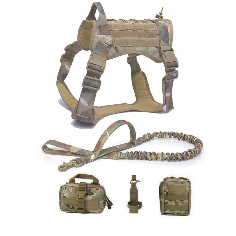 Tactical Dog Harness and Leash Set Military Vest - peterkaczconnect