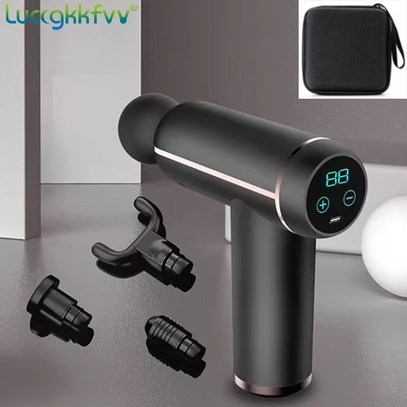 LCD Display Massage Gun Portable Percussion Pistol Massager - peterkaczconnect