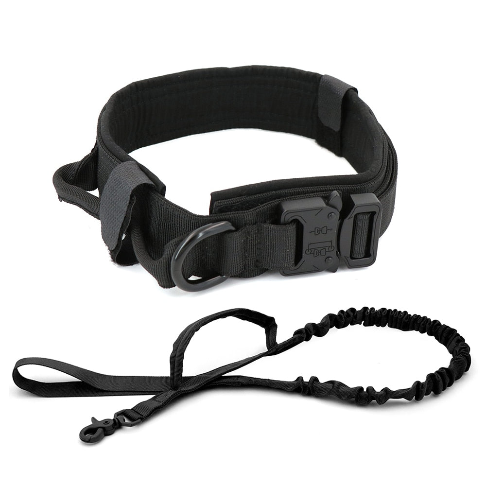 Adjustable Tactical Dog Collar And Leash Set - peterkaczconnect