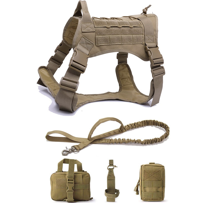 Tactical Dog Harness and Leash Set Military Vest - peterkaczconnect