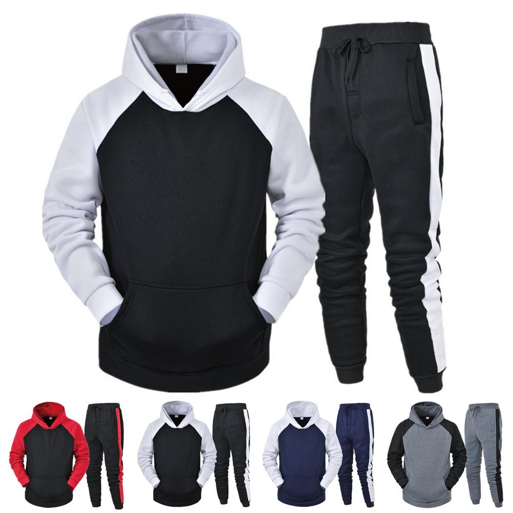 Sporty Outfit 2Pcs/Set Trendy Elastic Waistband Pockets Hooded - peterkaczconnect