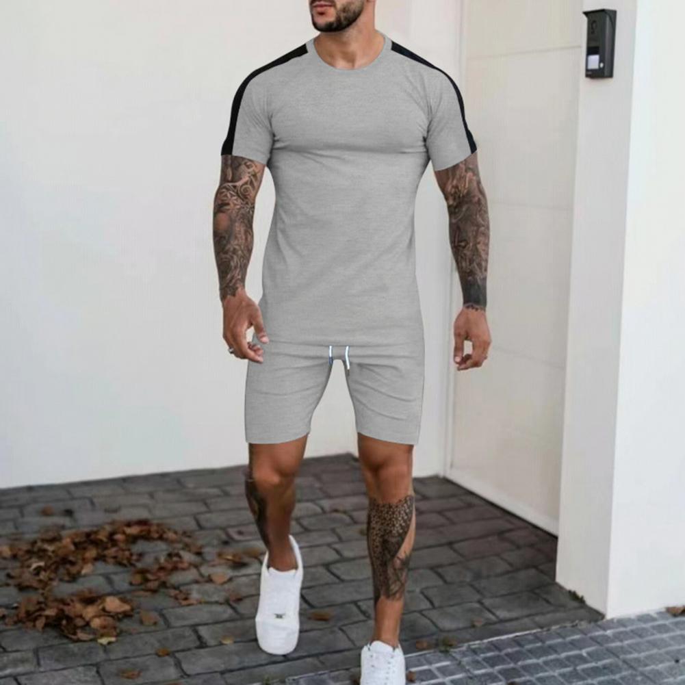 Men Tracksuit 2Pcs/Set Trendy O-Neck Quick Drying  Summer - peterkaczconnect