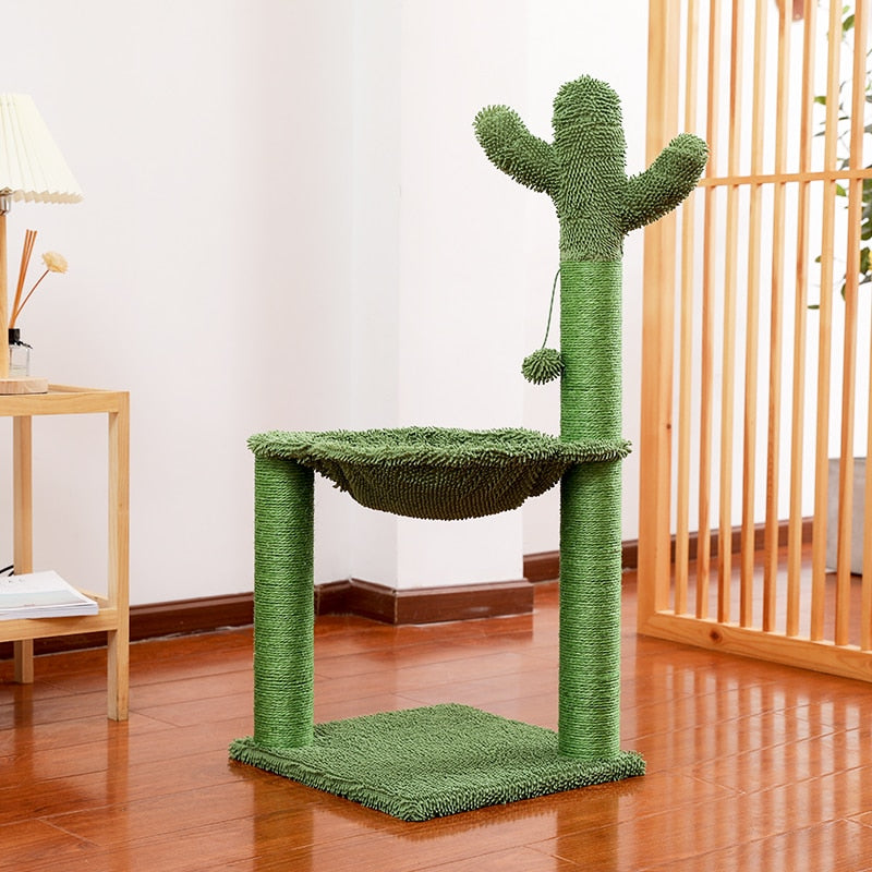 Cactus Cat Scratching Post Spacious Hammock Cats Climbing - peterkaczconnect