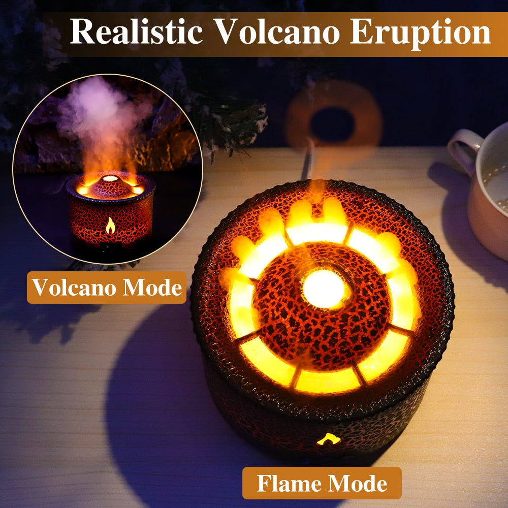 Volcano Flame Air Humidifier Essential Oil Aroma Diffuser f - peterkaczconnect