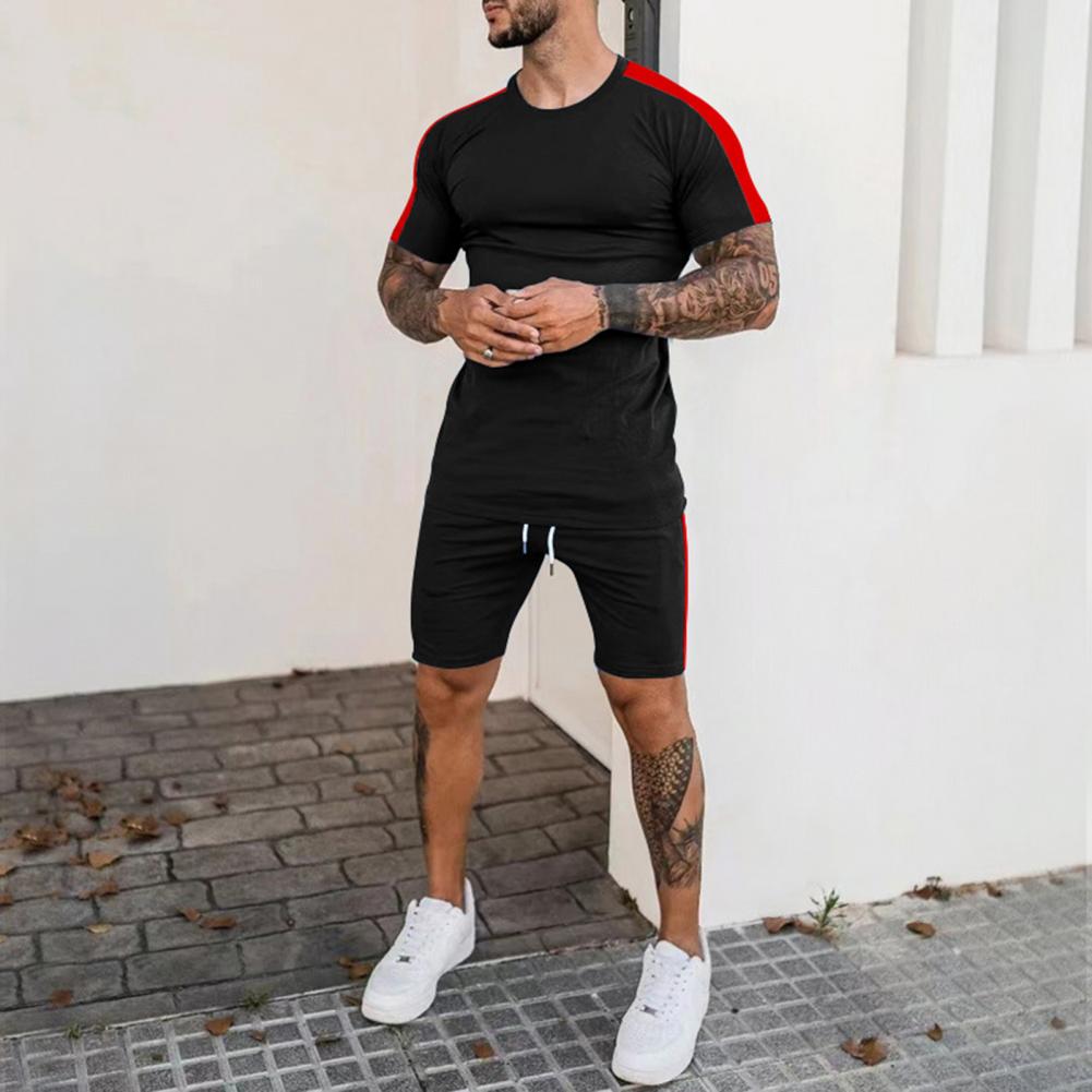 Men Tracksuit 2Pcs/Set Trendy O-Neck Quick Drying  Summer - peterkaczconnect