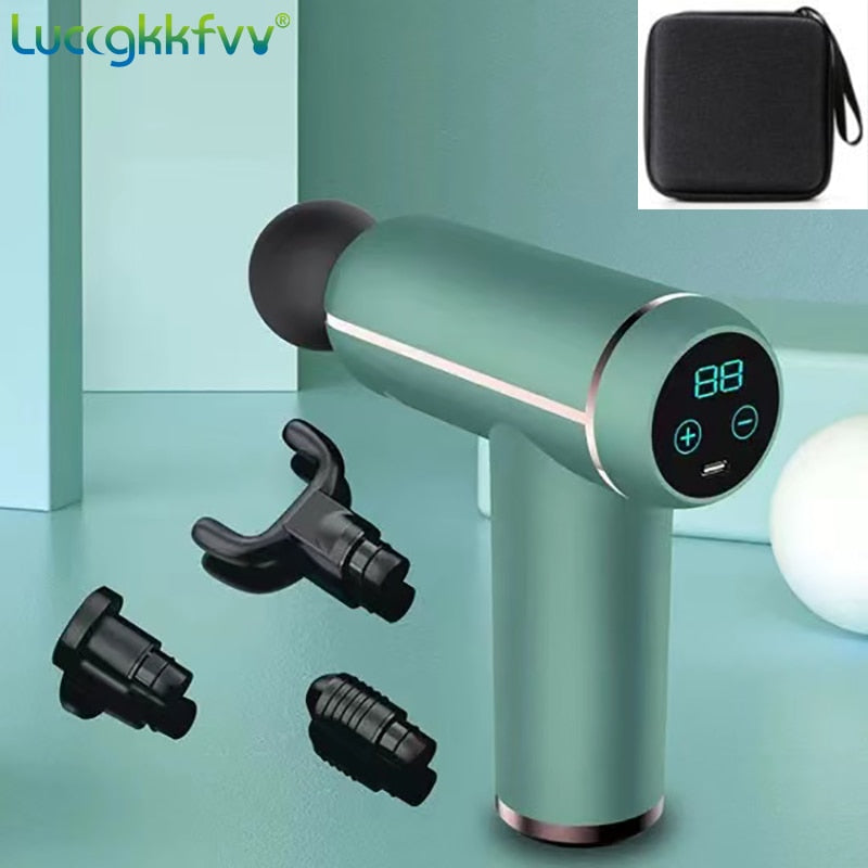 LCD Display Massage Gun Portable Percussion Pistol Massager - peterkaczconnect