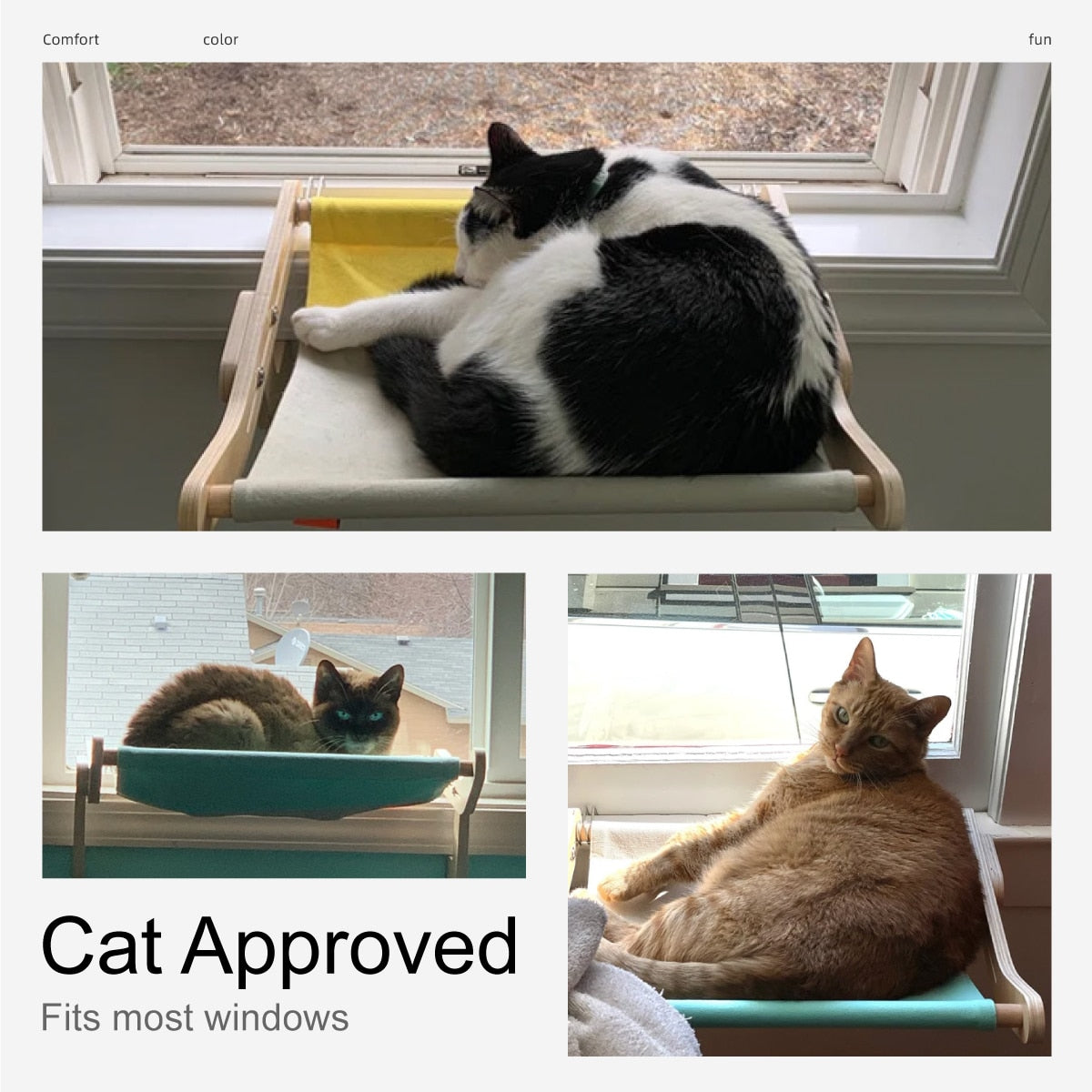 Mewoofun Sturdy Cat Window Perch Wooden - peterkaczconnect