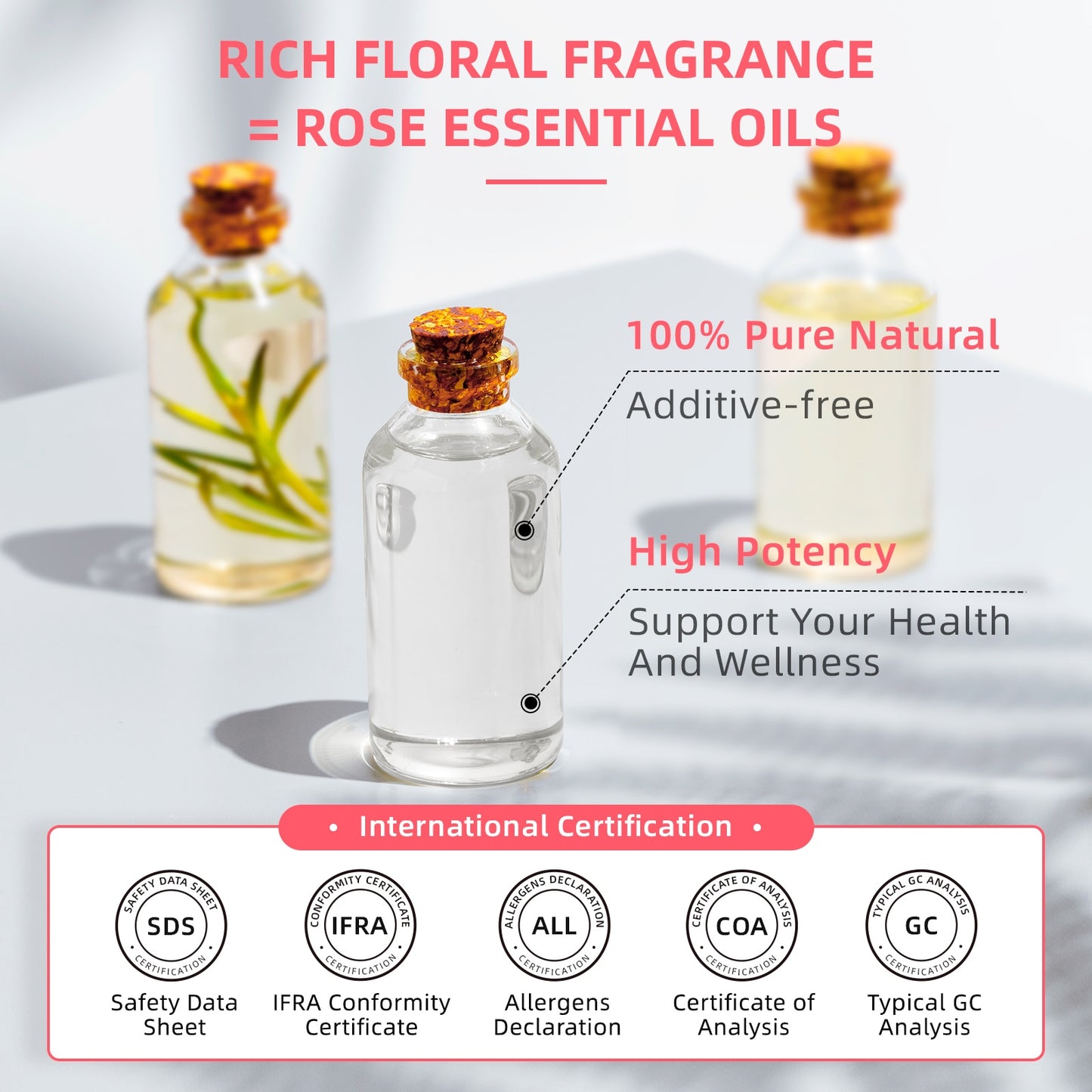 Rose Essential Oils,100% Pure Nature for Aromatherapy - peterkaczconnect