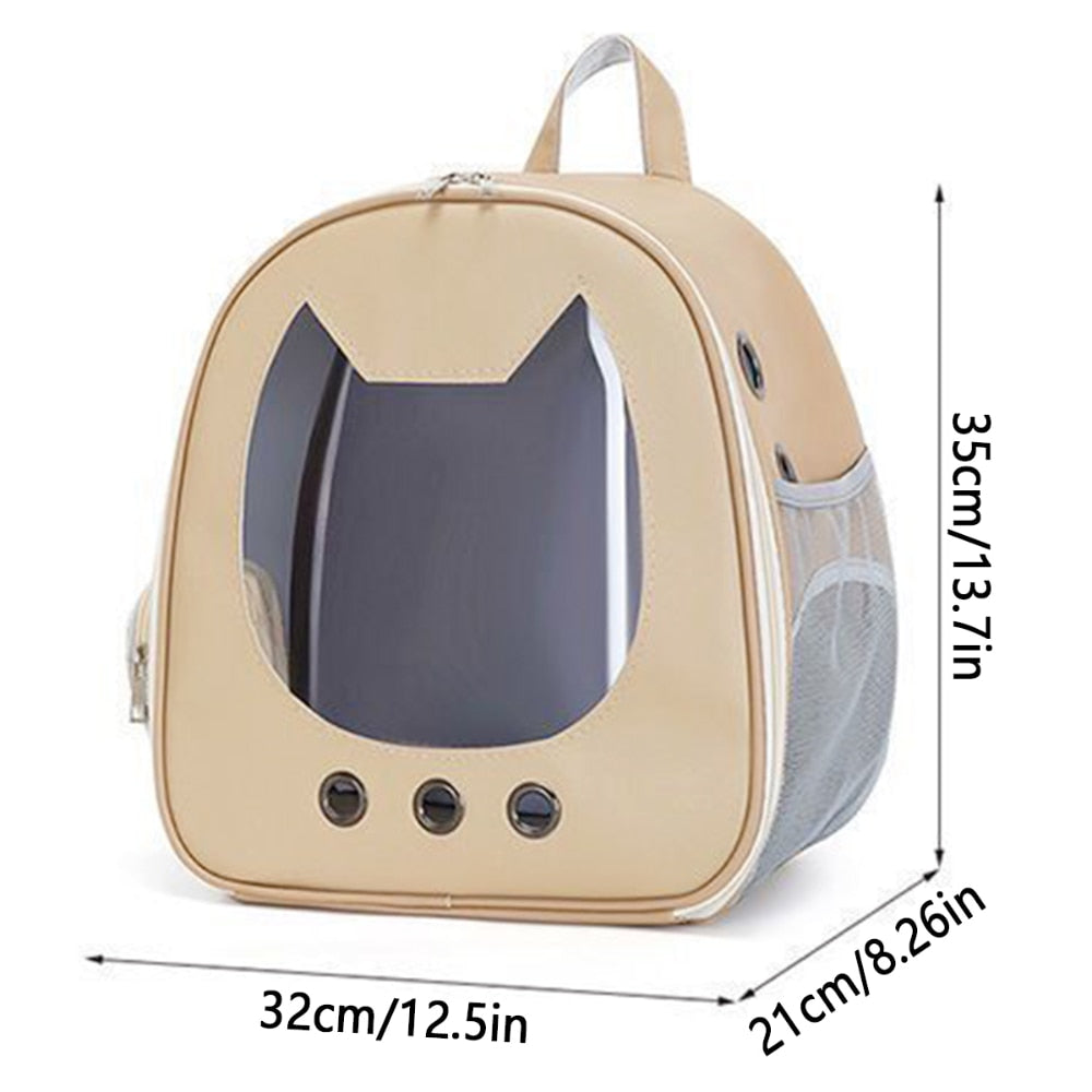 Cat Carrier Bag  Portable Travel Outdoor Backpack Transparent - peterkaczconnect