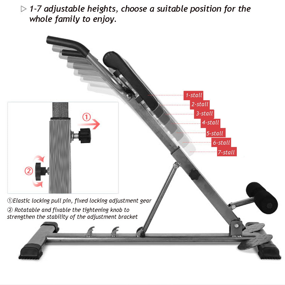 Adjustable Roman Chair Training Bench Back Extension Abs - peterkaczconnect