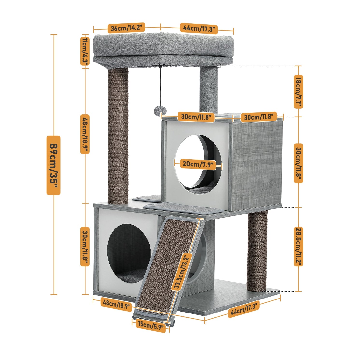 Large Cat Tower with Scratching Posts Multilayer Condo - peterkaczconnect