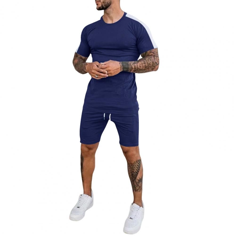 Men Tracksuit 2Pcs/Set Trendy O-Neck Quick Drying  Summer - peterkaczconnect