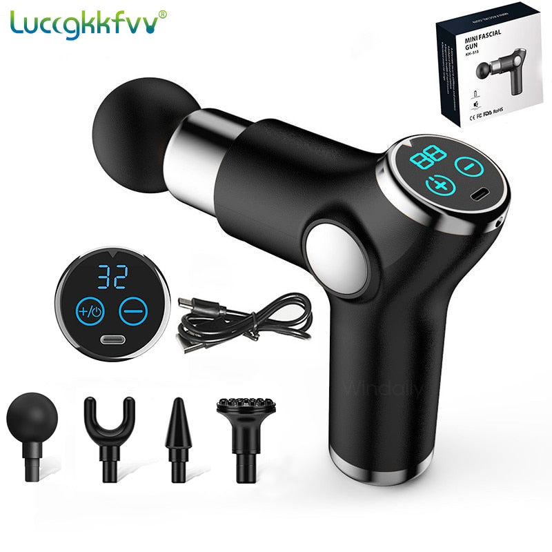 LCD Display Massage Gun Portable Percussion Pistol Massager - peterkaczconnect