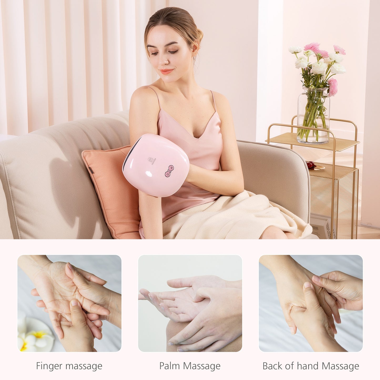 Cordless Electric Finger Massager Compression Kneading Massage - peterkaczconnect