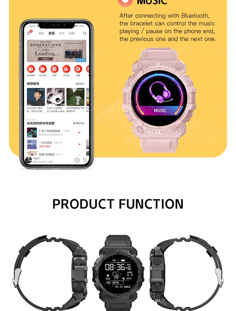 2PCS Smart Watch Men Women Fitness Bluetooth Touch Screen - peterkaczconnect