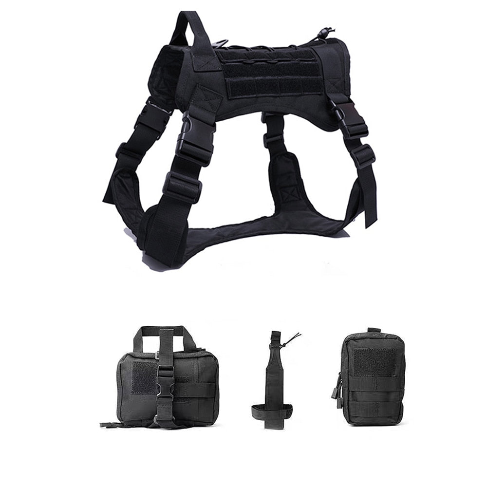 Tactical Dog Harness and Leash Set Military Vest - peterkaczconnect