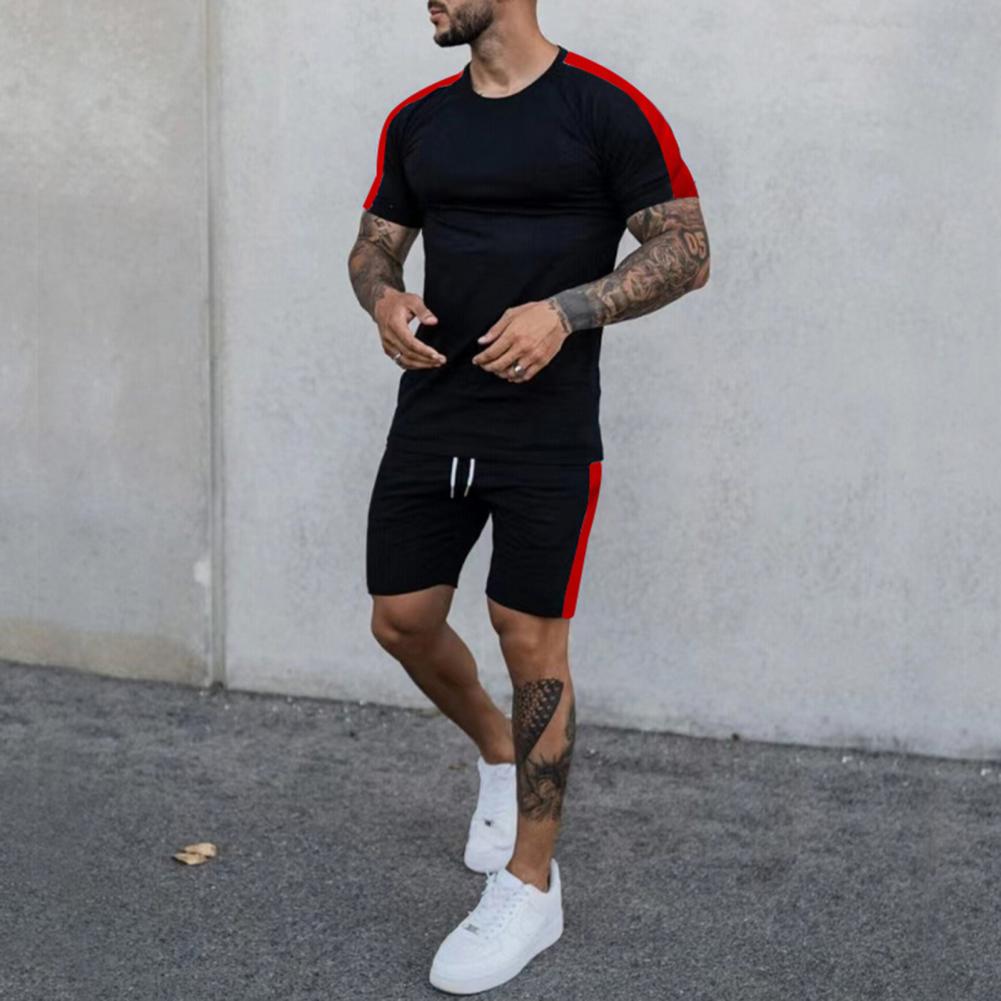 Men Tracksuit 2Pcs/Set Trendy O-Neck Quick Drying  Summer - peterkaczconnect