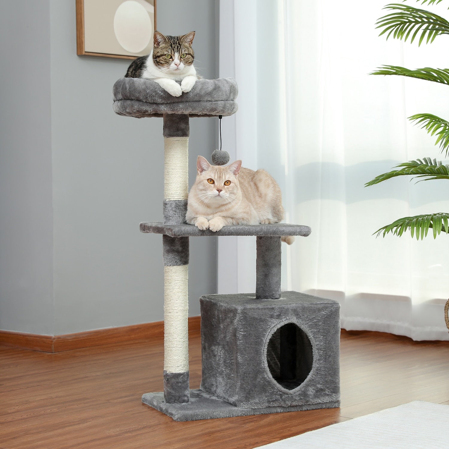 Large Cat Tower with Scratching Posts Multilayer Condo - peterkaczconnect