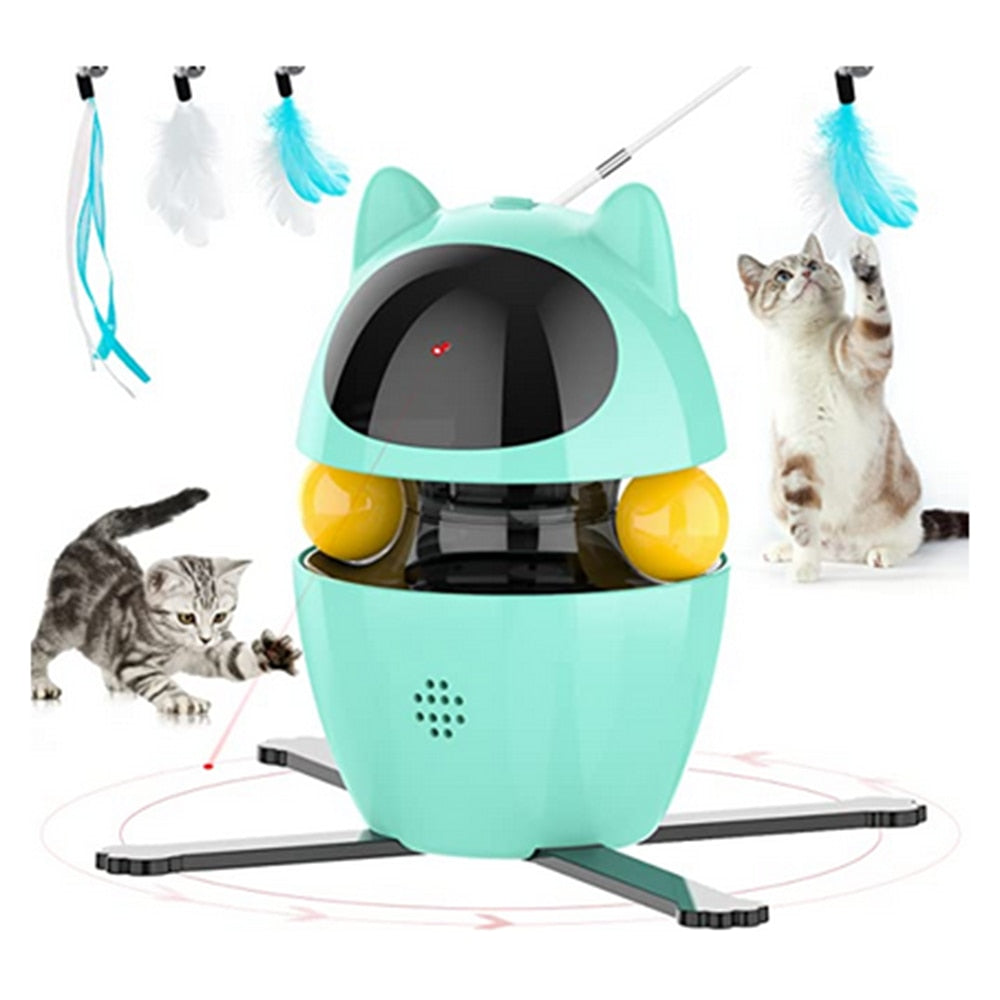 Indoor Electric Interactive Toys with Ball Feather lazer - peterkaczconnect