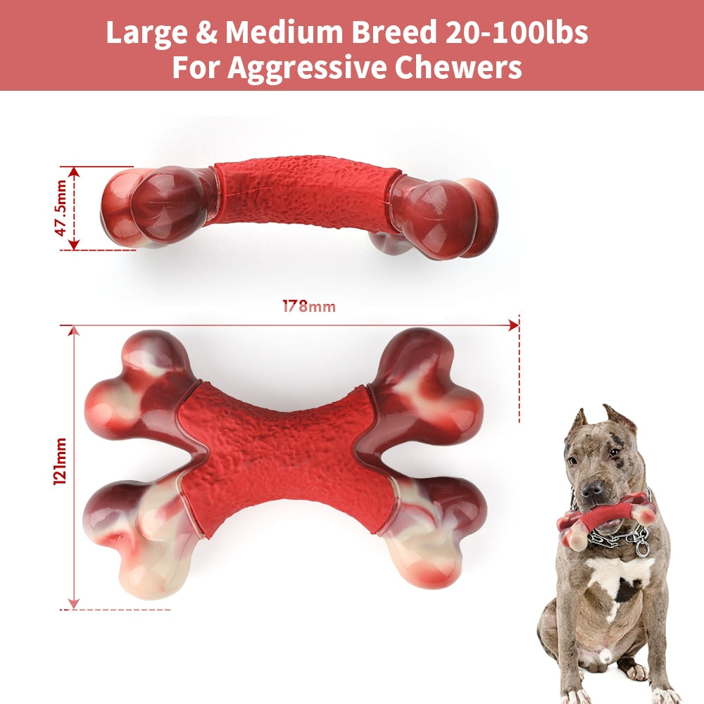 Dog Chew Toy Durable Dog Double Bone Gift - peterkaczconnect