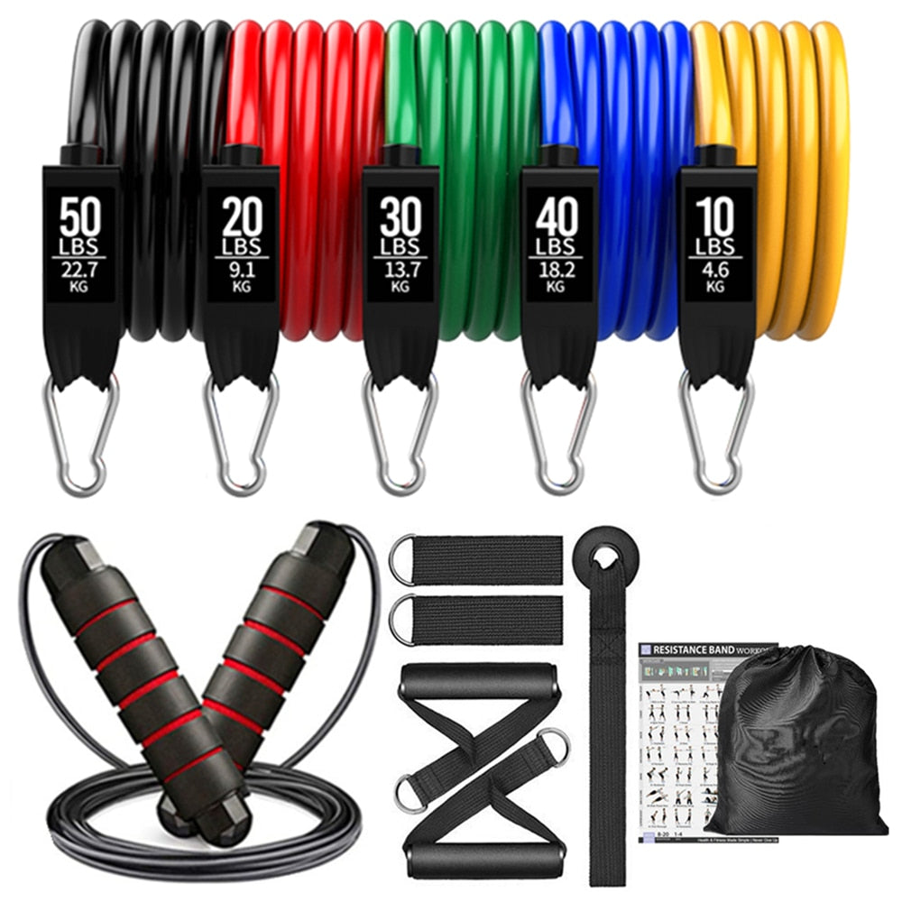 360lbs  Resistance Bands for Home Gym Weight - peterkaczconnect