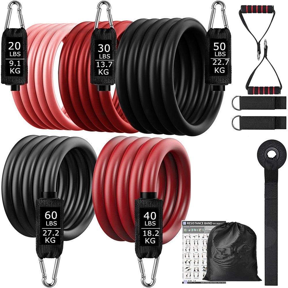 200lbs Resistance Bands Workout Loop Bands for Home Bodybuilding - peterkaczconnect