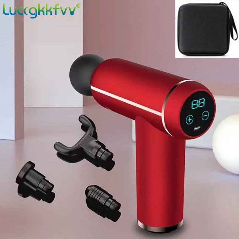 LCD Display Massage Gun Portable Percussion Pistol Massager - peterkaczconnect