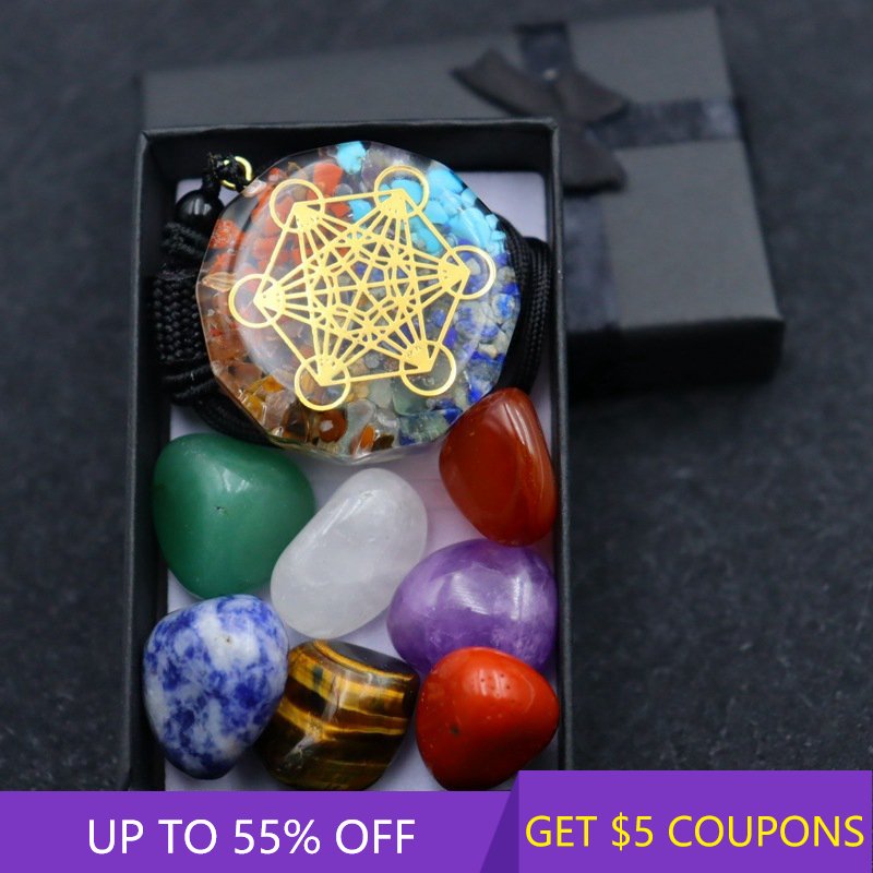 Natural 7 Chakra Healing Mineral Rock Set W/ Gift Box - peterkaczconnect