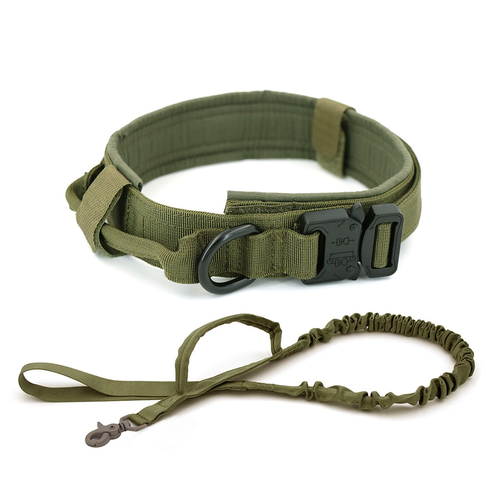 Adjustable Tactical Dog Collar And Leash Set - peterkaczconnect