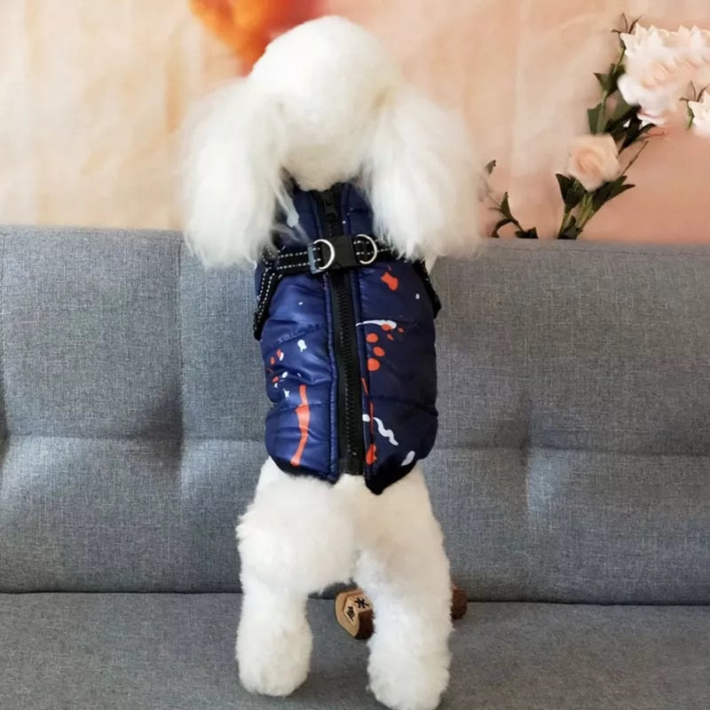 Waterproof Pet Warm Padded Vest Zipper Jacket - peterkaczconnect