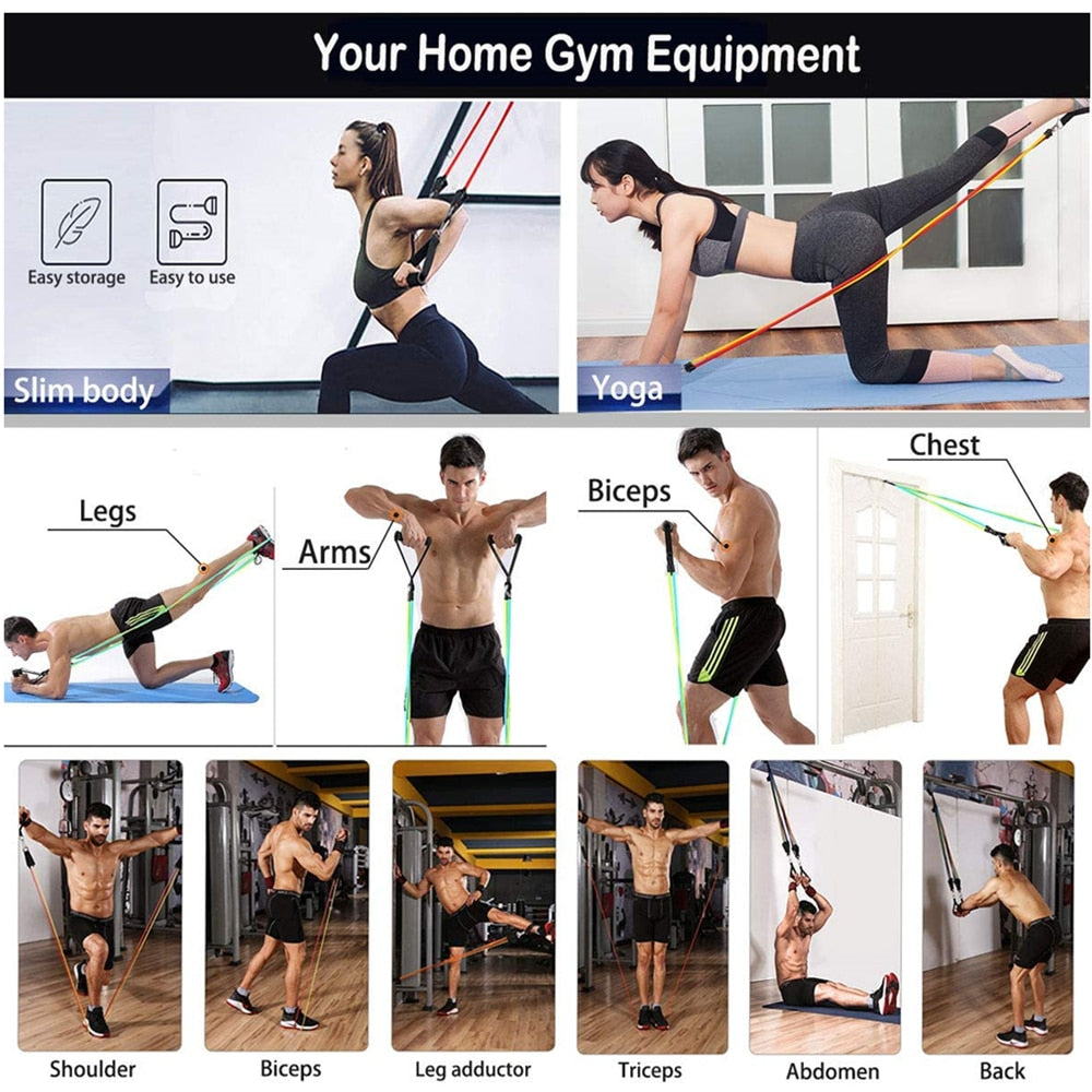 200lbs Resistance Bands Workout Loop Bands for Home Bodybuilding - peterkaczconnect