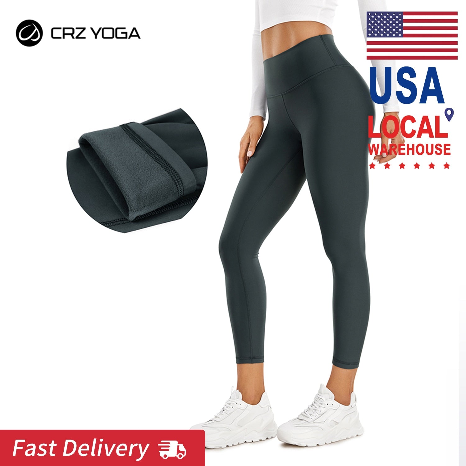 Thermal Fleece Lined High Wasted Leggings Yoga Pants - peterkaczconnect