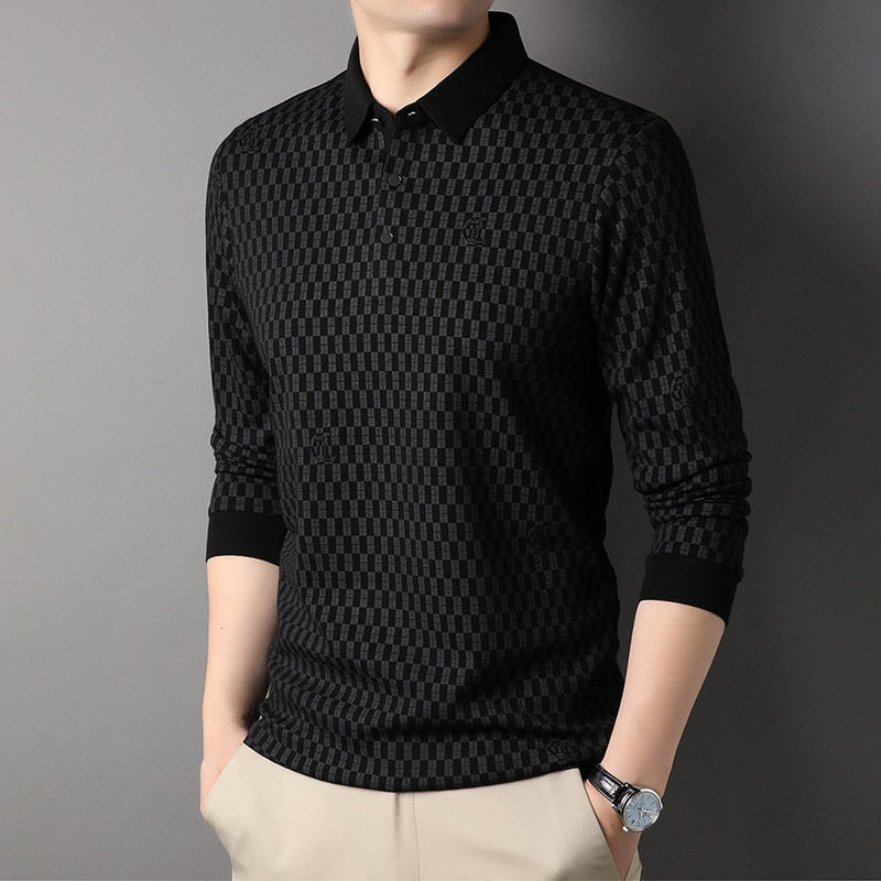 Top Grade Wool Luxury Mens Designer Polo Shirt - peterkaczconnect