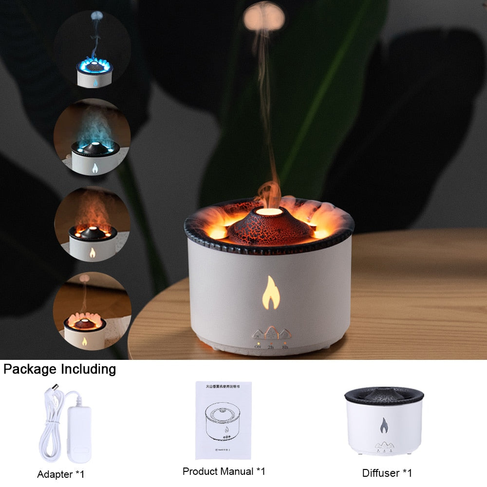 Volcano Flame Air Humidifier Essential Oil Aroma Diffuser f - peterkaczconnect