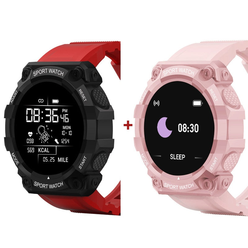 2PCS Smart Watch Men Women Fitness Bluetooth Touch Screen - peterkaczconnect