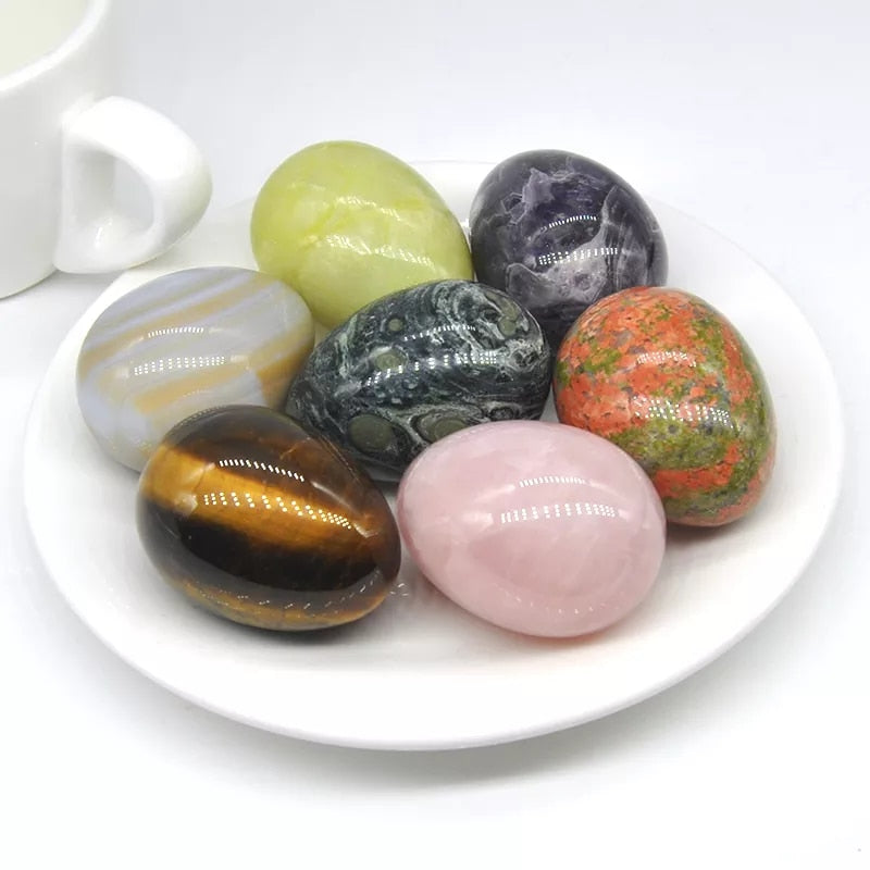 Egg Shaped Stones Natural Gemstone Hand Polished Craft Gifts - peterkaczconnect