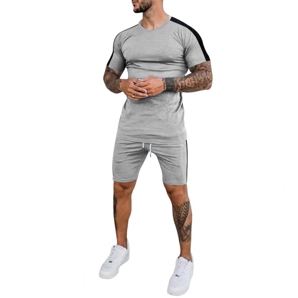 Men Tracksuit 2Pcs/Set Trendy O-Neck Quick Drying  Summer - peterkaczconnect