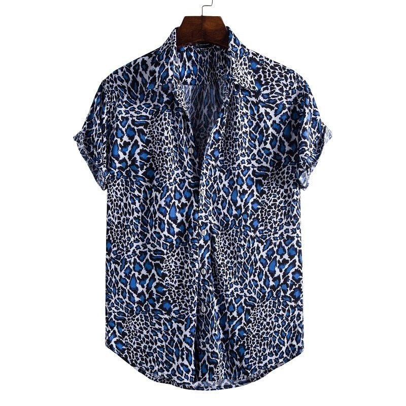 Short Sleeve Male Shirts Hawaiian Fashionable Elegant Classic - peterkaczconnect