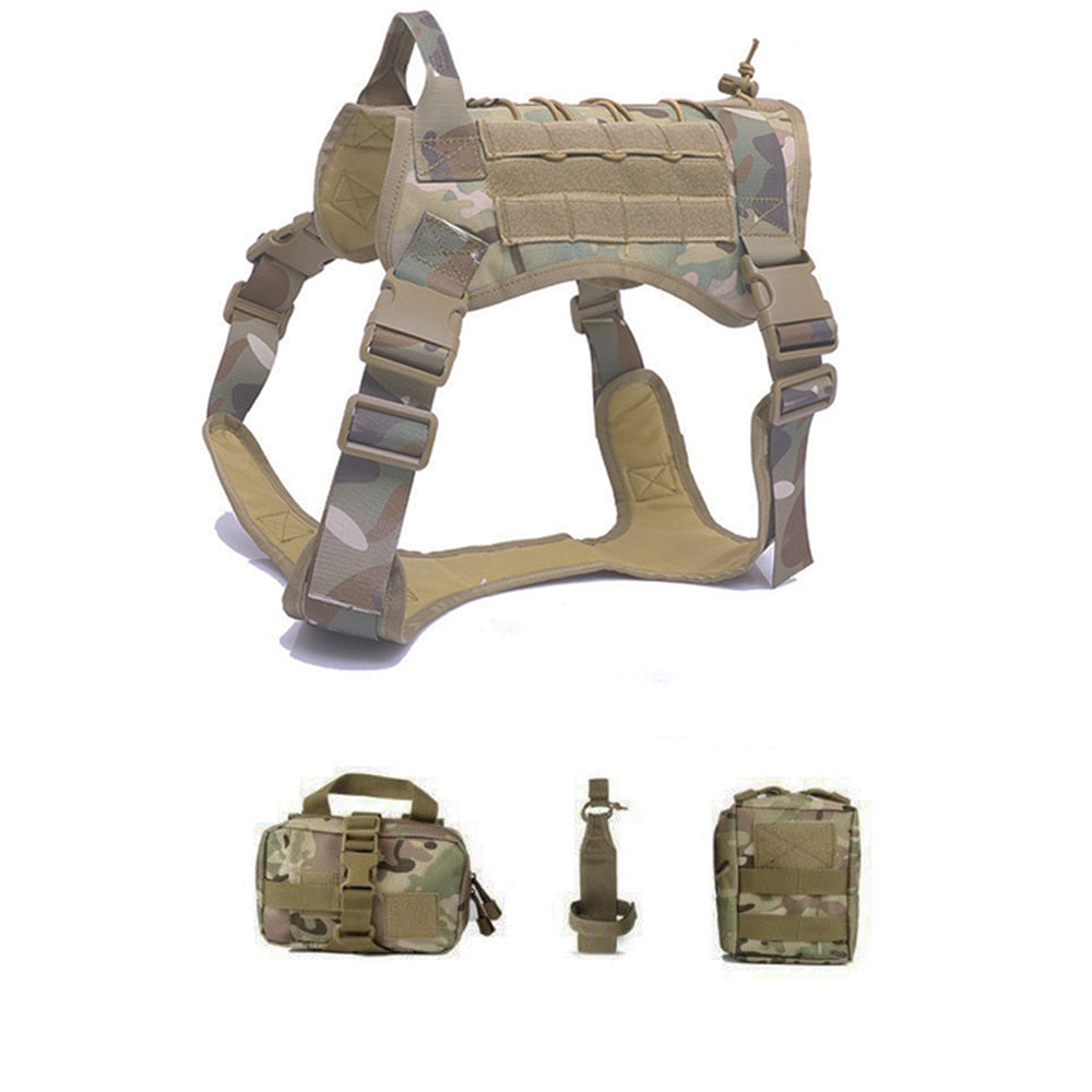 Tactical Dog Harness and Leash Set Military Vest - peterkaczconnect