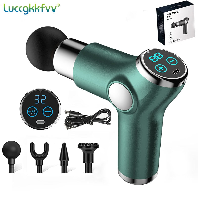 LCD Display Massage Gun Portable Percussion Pistol Massager - peterkaczconnect