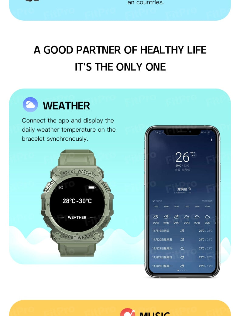 2PCS Smart Watch Men Women Fitness Bluetooth Touch Screen - peterkaczconnect