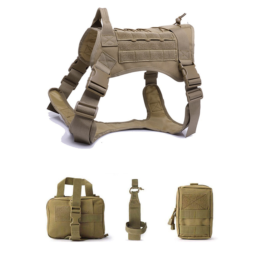 Tactical Dog Harness and Leash Set Military Vest - peterkaczconnect