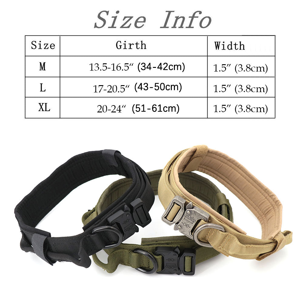 Adjustable Tactical Dog Collar And Leash Set - peterkaczconnect